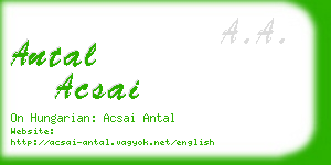antal acsai business card